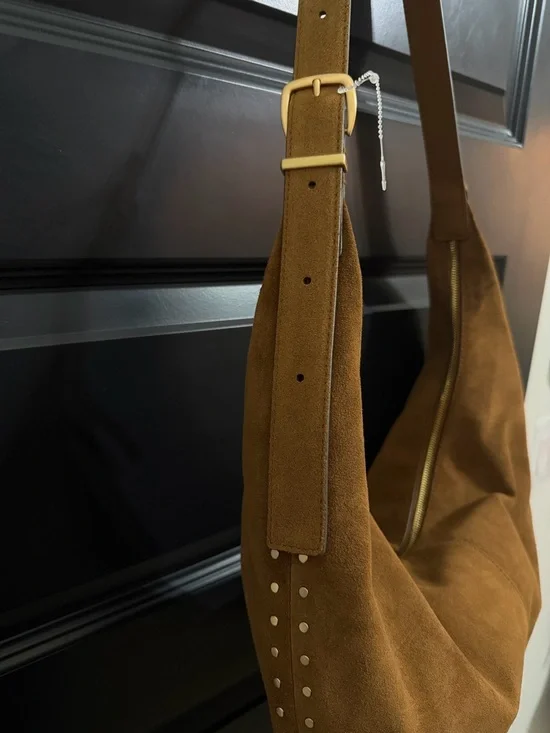 NWOT Madewell, The Essential Curve Shoulder Bag in Aged Cognac - Picture 6 of 13